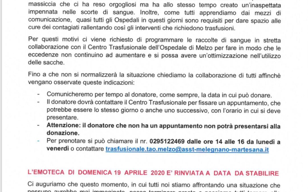CORONA VIRUS – NUOVE DISPOSIZIONI