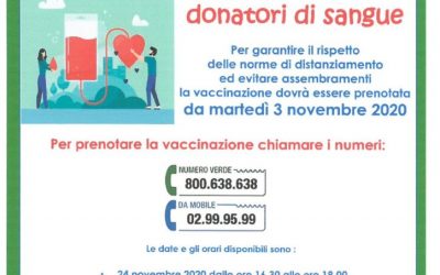 Vaccinazione antinfluenzale per i donatori