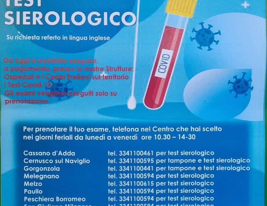 TEST COVID 19 – TAMPONE MOLECOLARE